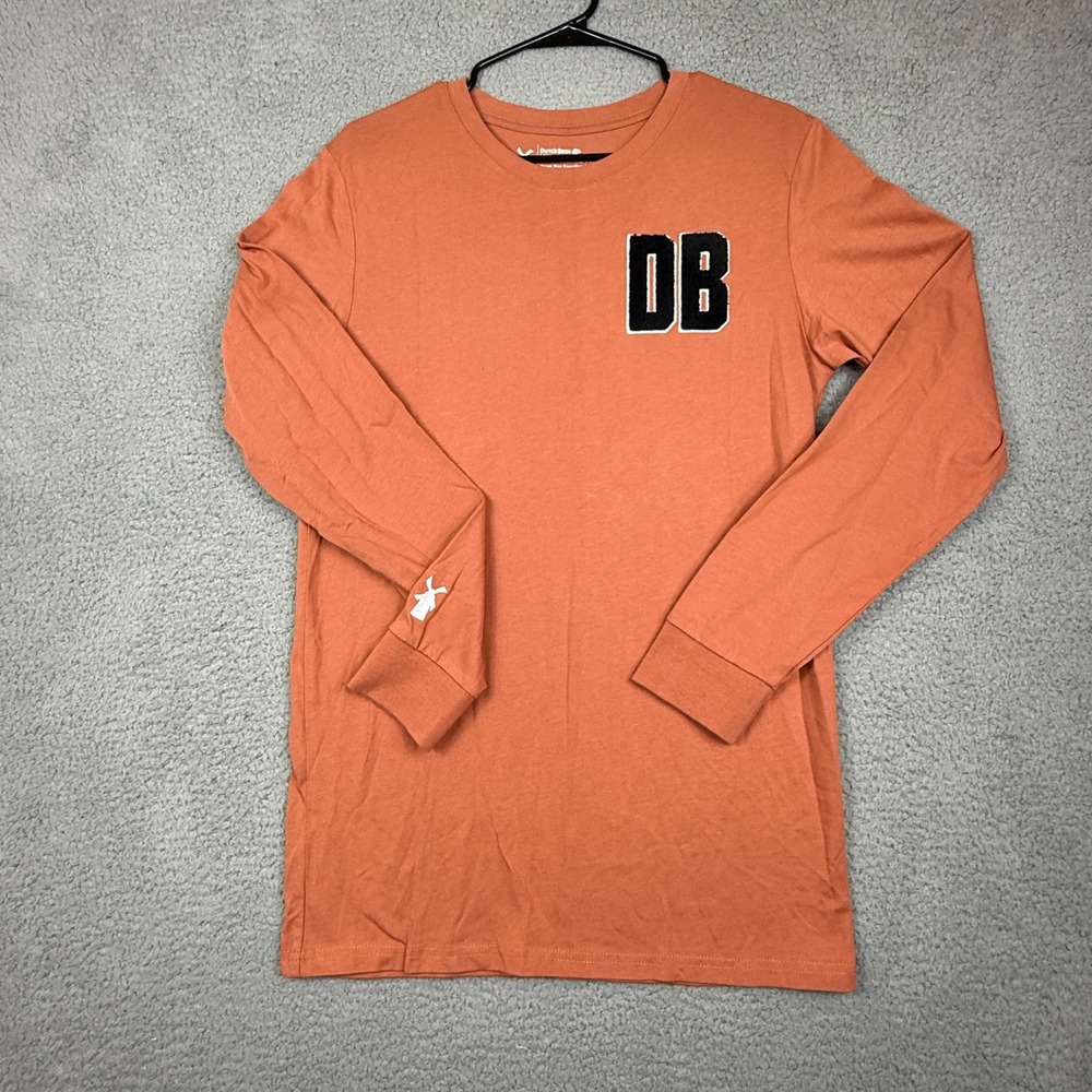 Dutch Bros‎ Coffee Long Sleeve T Shirt Men's Medium DB Logo Orange